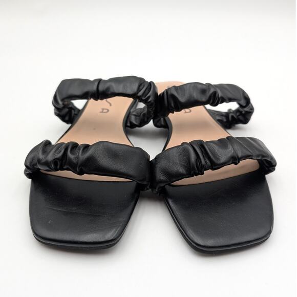Unisa Unseista Scrunchie Double Strap Slide Sandal Women's Black Size US8 EU38.5 - Picture 11 of 12